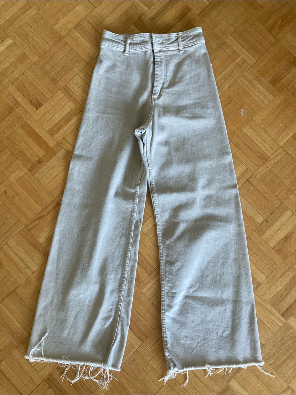 Zara Sailor Beige High-Rise Jeans